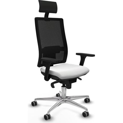 piqueras-y-crespo Silla de oficina moderna blanca ajustable