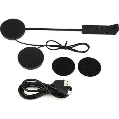 Casque Moto Bluetooth Kit Main Libre 2 Haut-Parleurs Écouteurs Casque Audio (1/5)
