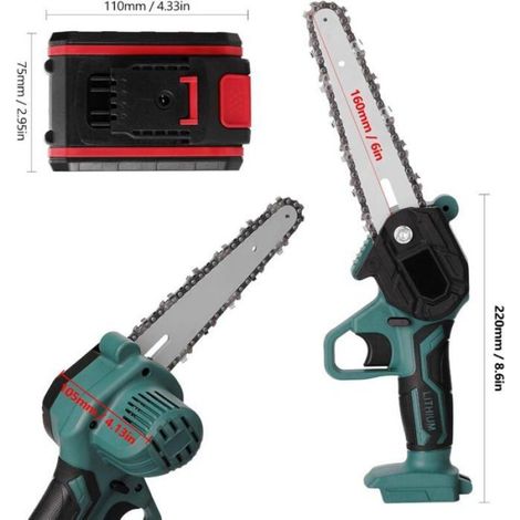 Scie d'élagage électrique - - 21V - Portable et Rechargeable - Léger - Ergonomique (1/5)