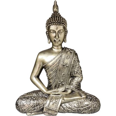 Dekofigur Buddha 29 cm bunt Dekofigur