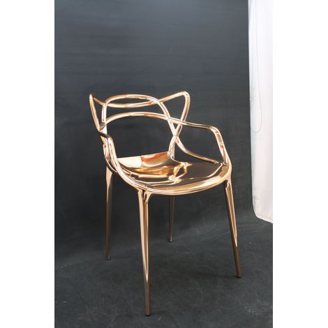 [GEBRAUCHT] B-Ware Kartell Masters Metallic Armlehnstuhl Stuhl Esszimmerstuhl Gold SIEHE TEXT/FOTO (1/2)