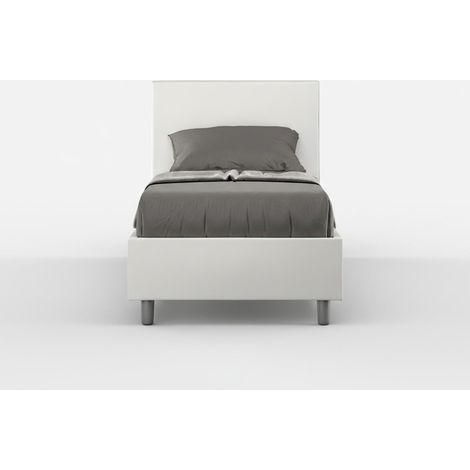 Einzelbett mit Stauraum 80x190 cm, modernes Design, Kinderzimmer, Adele S - Weiß (1/5)
