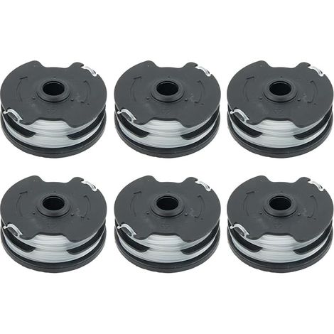 Juego de 6 bobinas de alimentación automática con hilo de nailon de 1,6 mm, compatibles con Parkside para desbrozadoras inalámbricas Prta 20-li A1 B2 C3 y Prt 300 550 para mantenimiento de jardines y  (1/5)