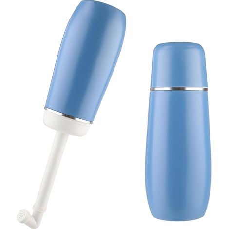 Lot de 2 Bidets Portables 400ml, Voyage, Hygiène Intime, Poche, Cuisine, Bébé, Post-Partum, Blanc (1/5)