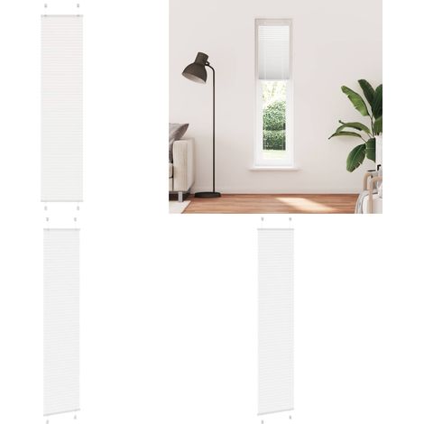 vidaXL Plissee Weiß 40x200 cm Stoffbreite 39,4 cm Polyester (1/5)