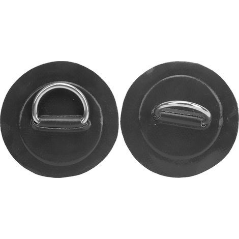 2 Stück DRing Pad Polsterflicken für Schlauchboote oder Kajaks, aus seewasserbeständigem PVC, mit Edelstahl-Befestigungsschnalle (schwarz) (1/5)