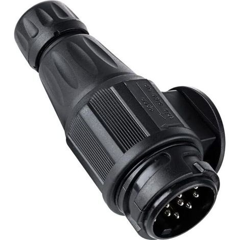 Prise Remorque 13 Broches, 12V Étanche Connecteur Prise Remorque 13 Broches Mâle, pour Caravane RV Voiture Bateau (1/3)