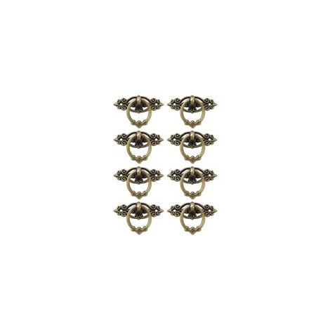Poignées de meubles, lot de 8 boutons de meubles, poignées de meubles, poignées vintage, poignées de meubles anciennes, adaptées aux portes, fenêtres, placards, tiroirs, cuisine (1/5)