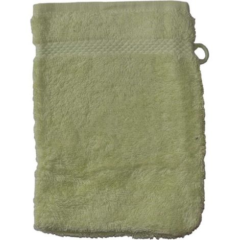 Gant de toilette coton bio coloris Vert tilleul