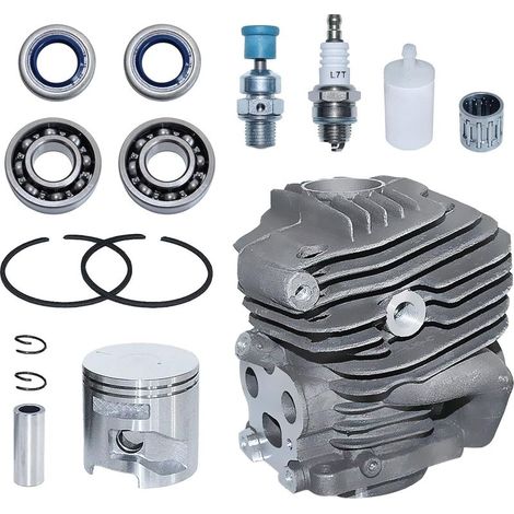 Cylindre Piston pour Husqvarna K760 K750 Découpeuse, 51mm Cylindre + Piston + Vilebrequin + Roulement + Joint + Bougie Pièces Détachées 15 in 1 Kit, Remplacer 506 38 61-71 (1/5)