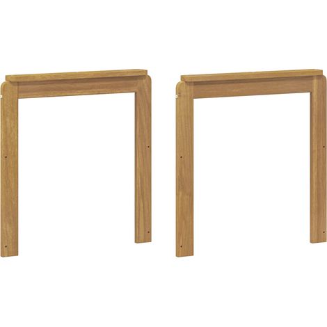 Módulo de Descansabrazos 2 pcs Blanco 59 x 6 x 61 cm vidaXL (1/5)