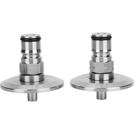 2 Pièces Adaptateur de Fût à Bière Domestique en Acier Inoxydable 304, Bouchon TriClamp 1,5 Pouces vers Poste à Bille pour Équipement de Brassage (1/5)