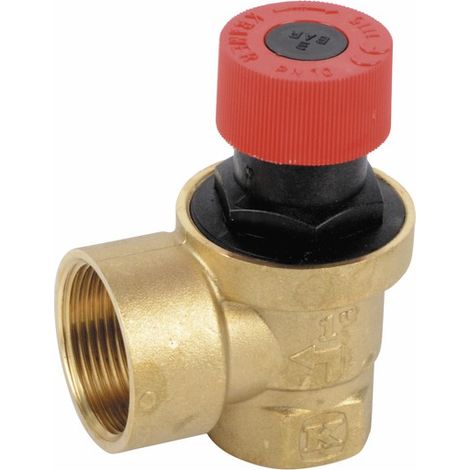 Valvola di sicurezza riscaldamento uscita maggiorata FF 20x27 26x34 3 bar  - DIFF