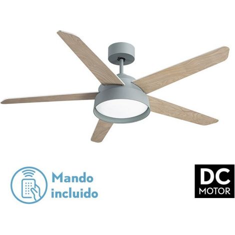 Ventilatore da soffitto Lebeche DC 25W Verde 5 Pale Faggio Bianco (1/4)