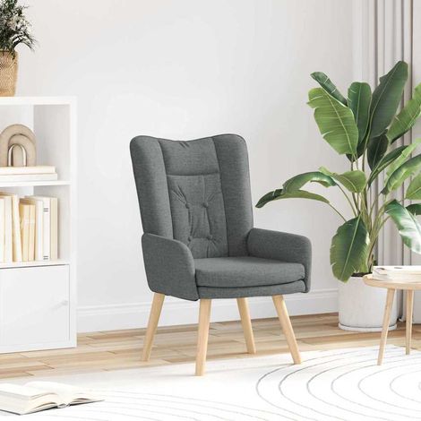 Sessel Dunkelgrau 63 x 67 x 94 cm Stoff und Sperrholz