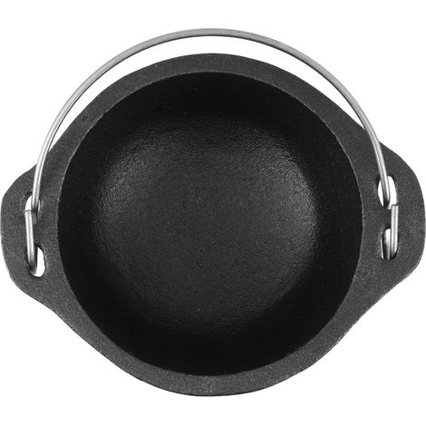 Chaudron Fonte Rustique pour Bonbons avec Poignée Trépied Métal Noir Support à Bougie Bol de Service pour Halloween (1/5)