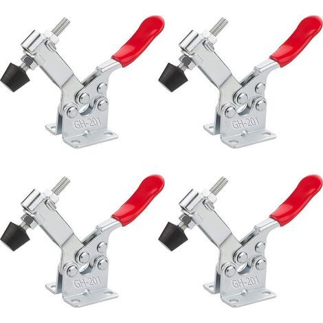 Butyeak Kniehebelspanner mit Druck- und Zugfunktion, 4-teiliger Schnellspann-Kniehebelspanner, Horizontale Spannvorrichtung, 27 kg (1/5)