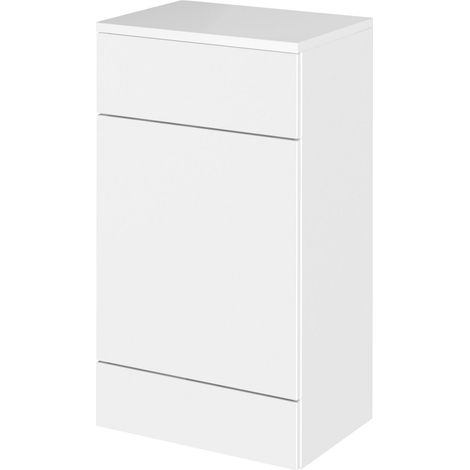 Alrewas Contemporary Floor Standing WC Unit with Coordinating Worktop, Gloss White, 500mm