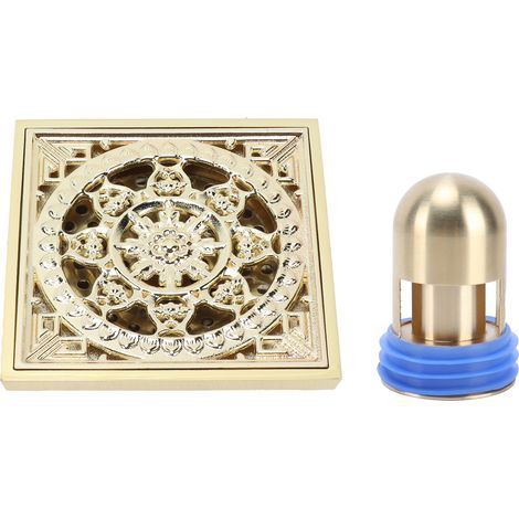 Kit de siphon de sol désodorisant en cuivre anti-odeurs pour toilettes et salles de bains (type profond) pour la maison ou l'hôtel. (1/5)