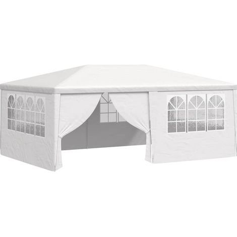 vidaXL Carpa profesional para fiestas con paredes blanco 90 g/m² 4x6 m (1/2)