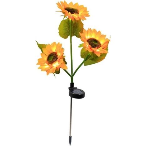 Outdoor Solar Flower Sunflower Artificial Lamps, Waterproof Outdoor Solar Garden Lights for Garden, Patio, Wedding, Christmas Decoration (1/4)