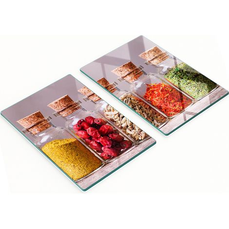 Tablas de cocina de vidrio templado con gráficos de especias coloridas 2x40x52 cm (1/5)