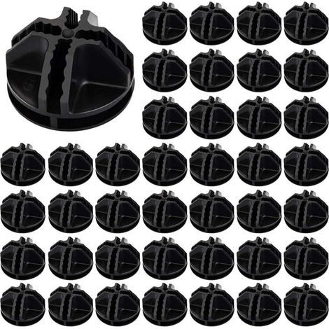 40pcs Black Plastic Cube Connectors for Storage Cubes, Grid Cube Connectors, Portable Plastic Storage Furniture Fittings for Storage Cubes, Shelving, Modular Cabinets (1/5)
