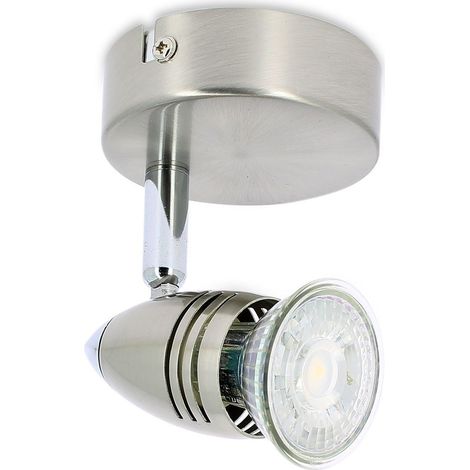 Arum Lighting – Luminaire mural et plafonnier GU10 – Aluminium – Tête orientable 320° – Puissance 35W – Dimensions 8x8x11cm – IP20 intérieur