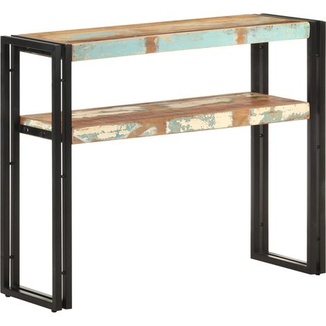 Table console 90x30x75 Bois de récupération massif (1/5)