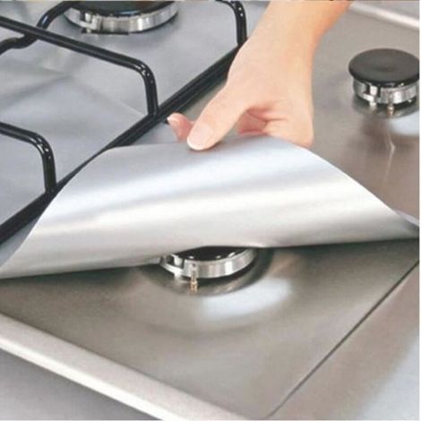 Plaques de protection pour cuisinière à gaz – Lot de 10, réutilisables, dimensions 27 x 27 cm, universelles et résistantes