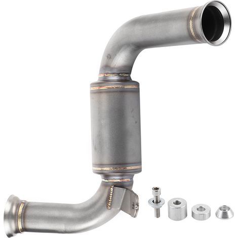 Akozon Tuyau Intermédiaire D'échappement, Convertisseur Catalytique Retiré Decat Mid Link Pipe Fit for 125 250 390 RC390 2017. (1/5)