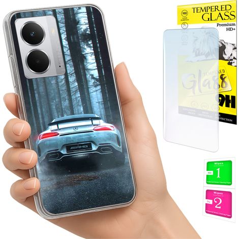 Funda para Realme 14 5G / 14T 5G con cubierta trasera para foto + cristal 9H (1/5)