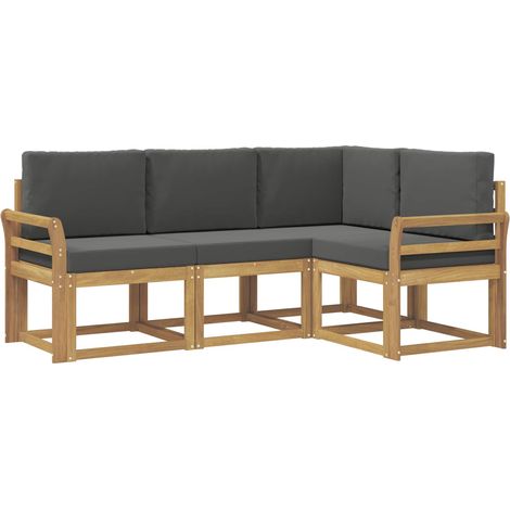 Outdoor Sofa Set with Cushion 4 pcs White and Anthracite vidaXL (1/5)