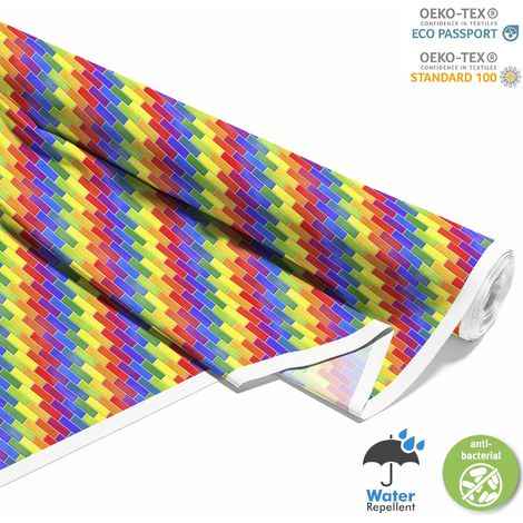TESSUTI DECORATIVI PER ESTERNI OXFORD - Motivo mattone arcobaleno (1/5)