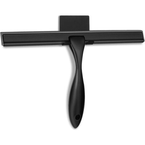 Multi-Purpose Shower Squeegee for Shower Doors, Bathroom, Windows and Car Glass - Black, Stainless Steel, 30.5 cm (1/5)