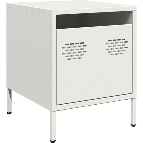Maison Exclusive - Nachttisch Weiß 35x39x43,5 cm Stahl