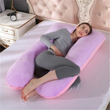 Oreiller Grossesse Forme U - 70 x 130 cm - Soutien Corps Complet Pour Femmes Enceintes Et Dormeurs Latéraux - 1 Pièce