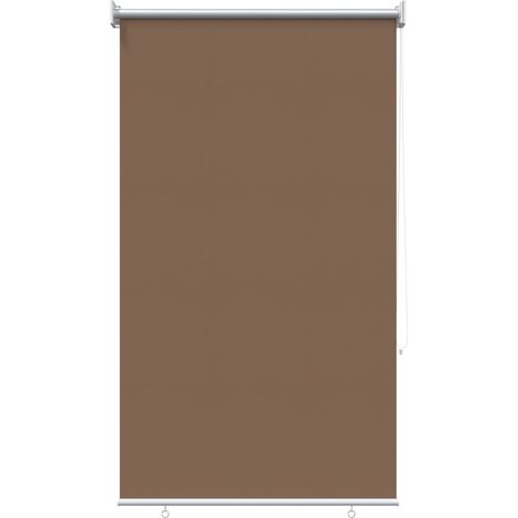 Persiana enrollable exterior con protección UV Topo Poliéster vidaXL