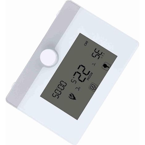 Termostato Caldaia, Régulateur de Température de Thermostat Programmable pour Système de Chauffage de Chaudière Murale Noir (White) (1/5)