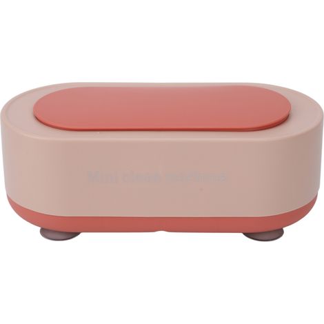 Nettoyeur à ultrasons pour bijoux, machine automatique à vibrations haute fréquence, portable et compacte, rose, pour maison et usage professionnel (1/5)