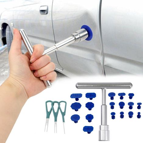 Outil Réparation de Debosselage,22pcs Kit Débosselage Ventouse,Kit Retrait Dent Enlèvement,Kit Debosselage Sans Peinture,Outils de Réparation Carrosserie,Kit Réparation Bosses Voiture,Dent Repair (1/5)