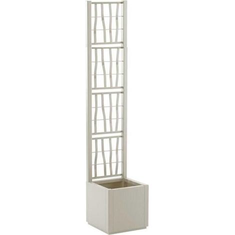 Fioriera quadrata 36x36 cm gesso con griglia Spalliera alta cm 175 Arrampicante per piante fiori da Esterni Giardini Terrazze separatore ambienti locali commerciali elegante hotel ristoranti (1/5)