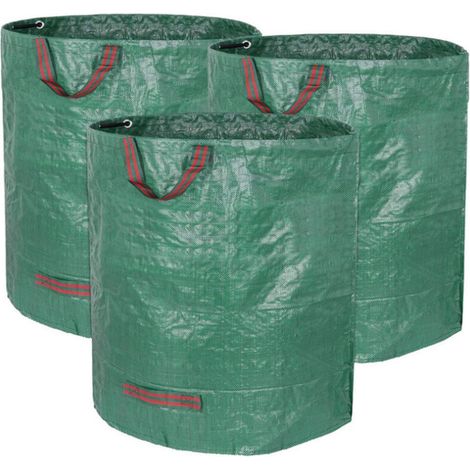 Sac à déchets XXL Lot de 3 sac jardin 272L Sacs de déchets jardin résistants Sac à déchets de Jardin Sac déchet en PP robuste Lot de 3 sacs à déchets de Jardin Sacs poubelle de jardin (1/5)