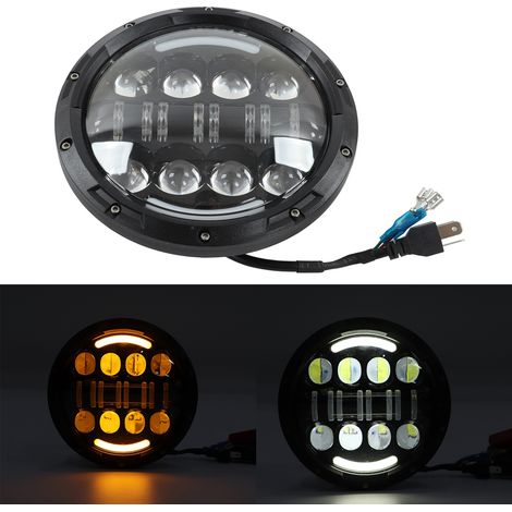 Universeller 7-Zoll-LED-Scheinwerfer, Motorradscheinwerfer, Motorradfrontlicht, Scheinwerfermodifikation (1/5)