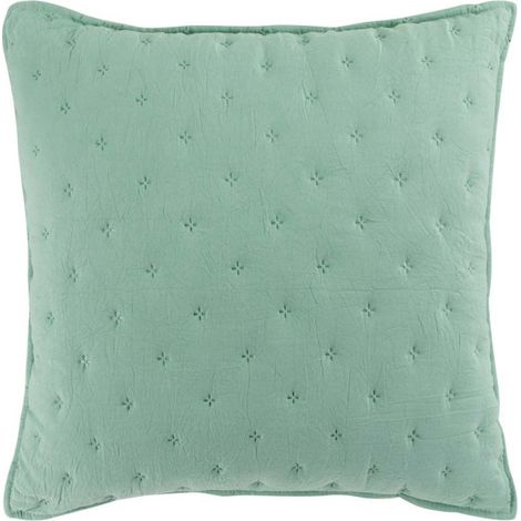 Housse de Coussin "Mellow" 40x40cm Menthe & Blanc (1/5)