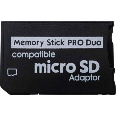 LXSINO PSP Memory Stick Adapter, Funturbo Micro SD zu Memory Stick Pro Duo MagicGate Karte für Sony Playstation Portable, A (1/4)