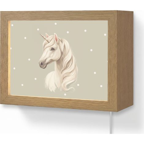 WALL LIGHT Unicorn - White - Dots 20x15 cm (1/5)