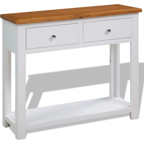 Konsolentisch 83x30x73 cm Massivholz Eiche