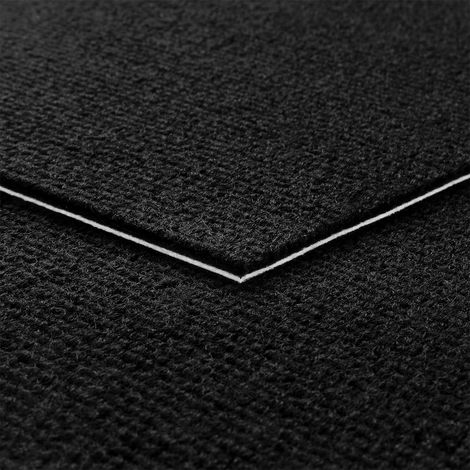Dalles de Moquette Autocollantes Lavable Dalle Moquette Adhesive Sol 30x30CM Moquette Revêtement de Sol Noir pour Maison Bureau Commercial Antidérapantes Carreaux de Moquette Noir, 4 Dalles (1/5)