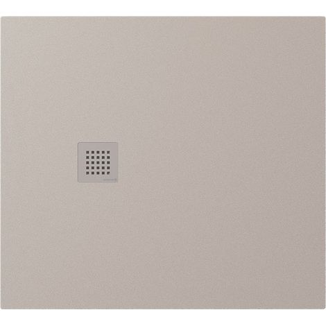 Receveur de douche en marbre coulé TRENECA 100x90cm, découpable selon vos demandes, beige mat (1/4)